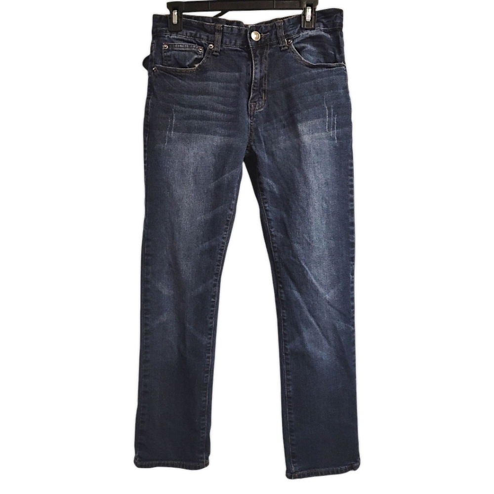 Carbon-Men's Dark Blue Slim Straight Flex Jeans